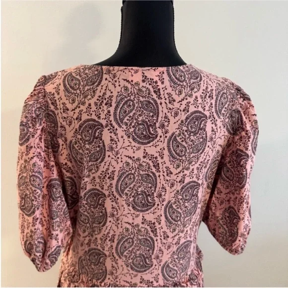 Universal Women’s Elegant Pink Paisley Mini Sundress Size L - Picture 8 of 10